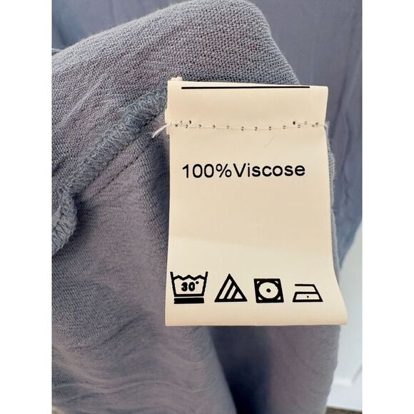 Women’s V-Neck Sleeveless Maxi Dress with Pockets Size M Blue New - Picture 5 of 5